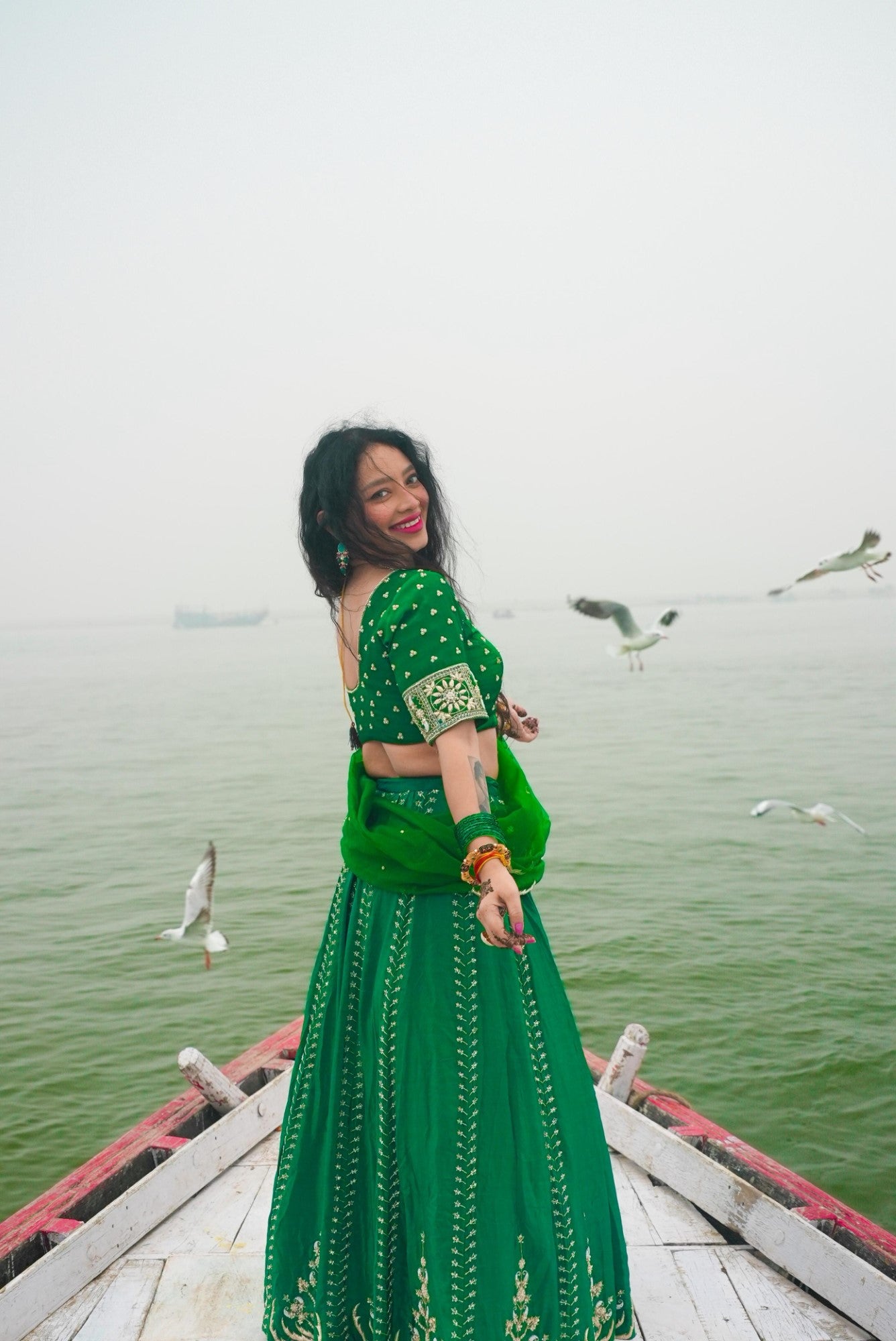 Image of Vanika Green Lehenga