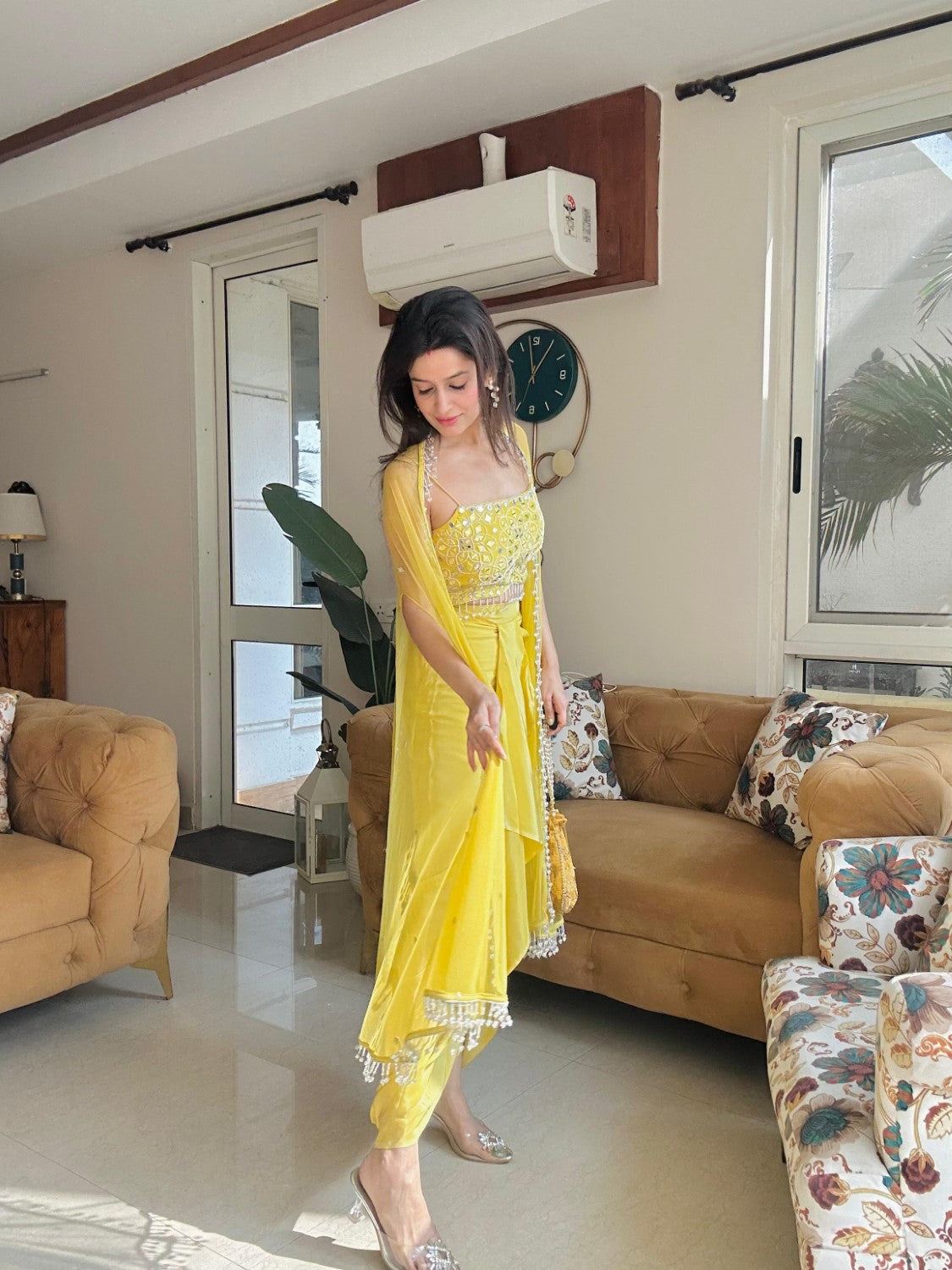 Image of Yellow Dhoti set