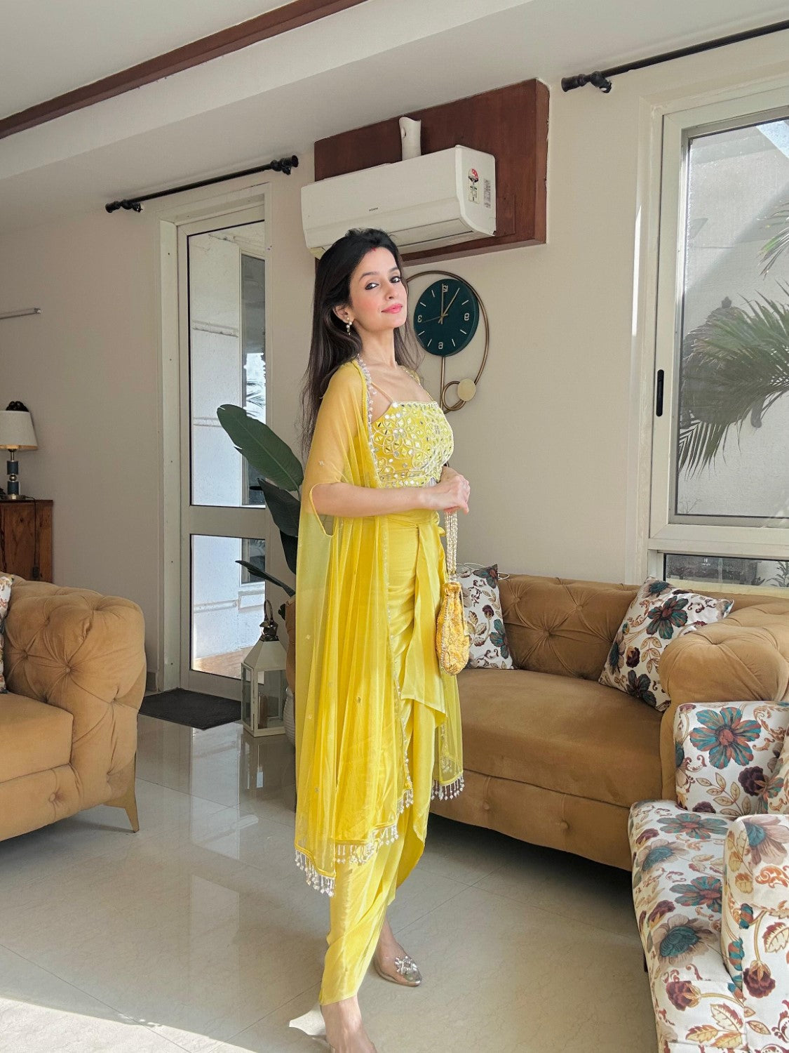 Image of Yellow Dhoti set