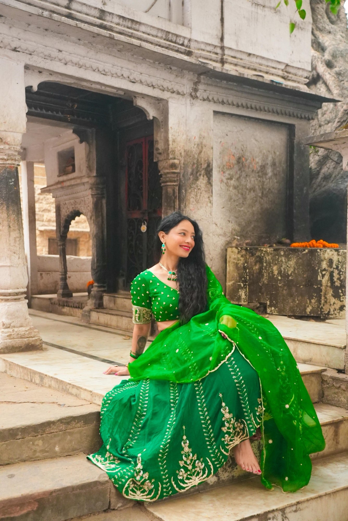 Image of Vanika Green Lehenga