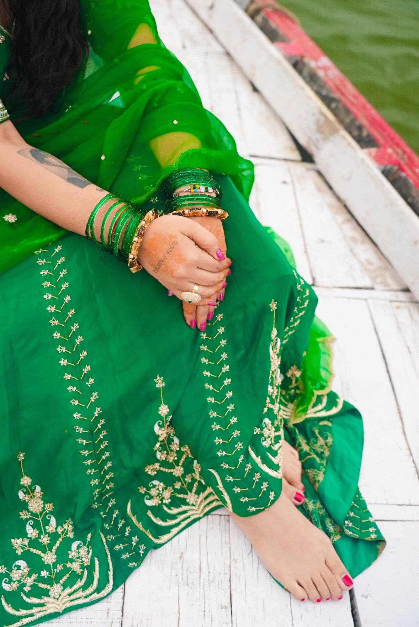 Image of Vanika Green Lehenga